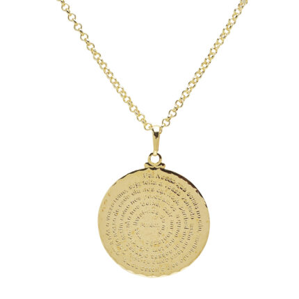 Colar Pingente Banhado a Ouro 18k Oração Pai Nosso